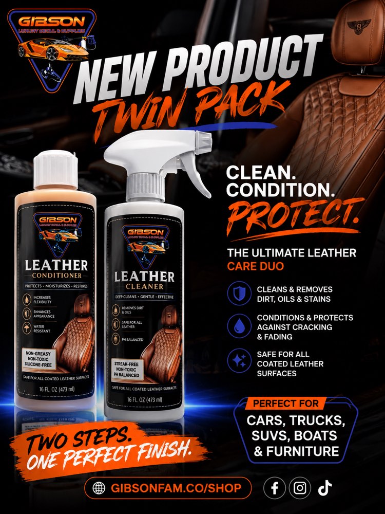 Gibson leather cleaner and conditioner twin pack